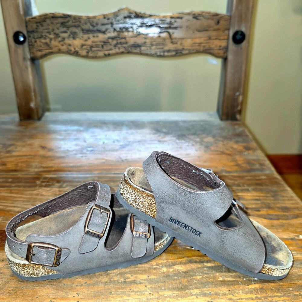 Birkenstock Toddler 25 160 Genuine Leather Adjustable Strap Comfortable Trendy